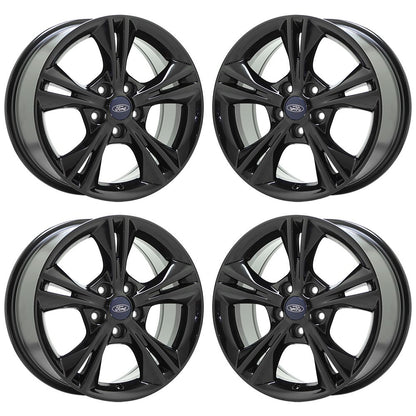 16" Ford Focus Gloss Black wheels rims Factory OEM set 2012-2018 - 3878