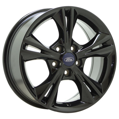 16" Ford Focus Gloss Black wheels rims Factory OEM set 2012-2018 - 3878