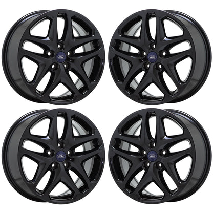 17" Ford Fusion Gloss Black wheels rims Factory OEM set 3957 EXCHANGE