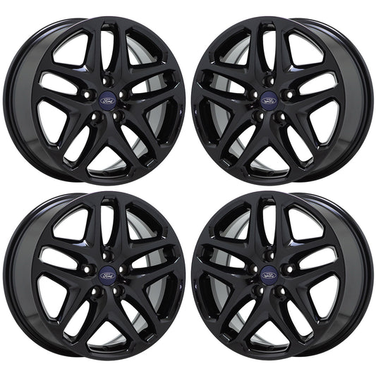 17" Ford Fusion Gloss Black wheels rims Factory OEM set 3957 EXCHANGE