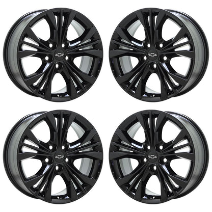 18" Chevrolet Impala 2014-2020 Gloss Black wheels rims Factory OEM set 5612 5710