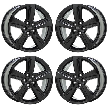 18" Ford Edge 2015-2024 Gloss Black wheels rims Factory OEM set 10193