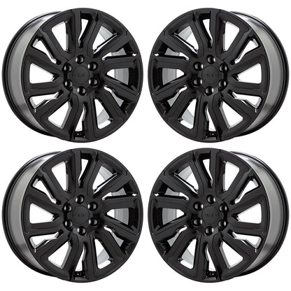 22" Sierra Yukon Silverado Suburban Tahoe Black wheels Factory set 5901 EXCHANGE