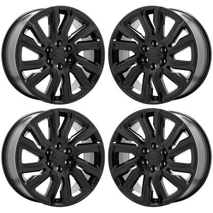 22" Sierra Yukon Silverado Suburban Tahoe Black wheels Factory set 5901 EXCHANGE