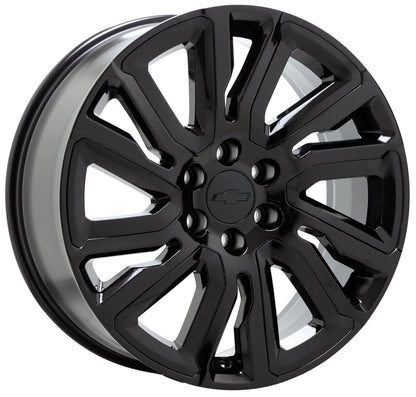22" Chevrolet Silverado Tahoe Gloss Black Wheels Replica set 5901R