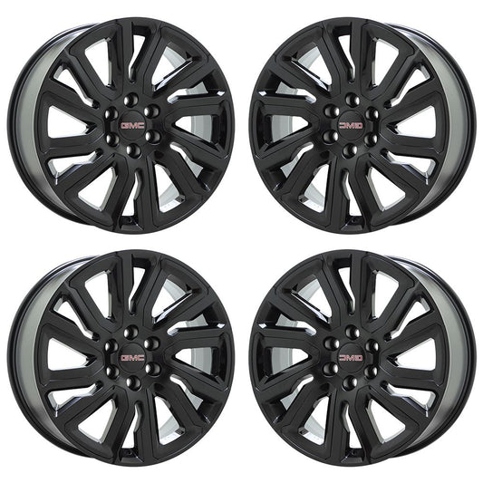 22" Sierra Yukon Silverado Tahoe Satin Black wheels OEM 5901 EXCHANGE