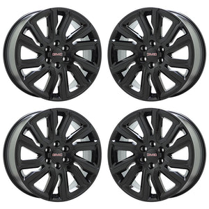 22" Sierra Yukon Silverado Tahoe Satin Black wheels OEM 5901 EXCHANGE