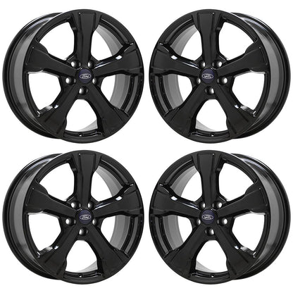 18" Ford Escape Gloss Black wheels rims Factory OEM set 10109