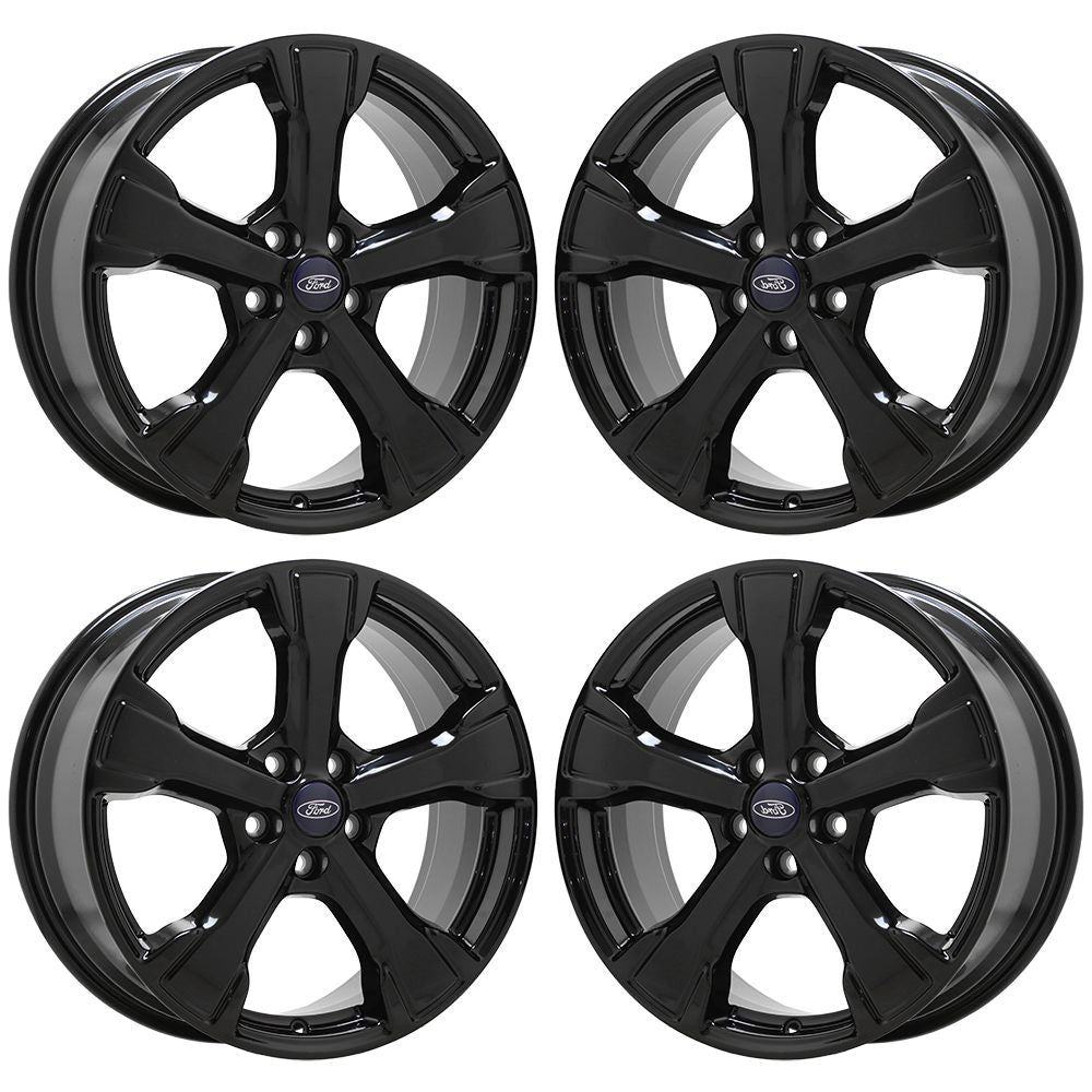18" Ford Escape Gloss Black wheels rims Factory OEM set 10109 EXCHANGE