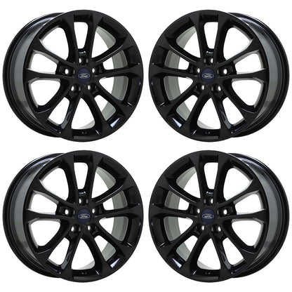 17" Ford Fusion Lincoln MKZ Gloss Black wheels rims Factory OEM set 10205