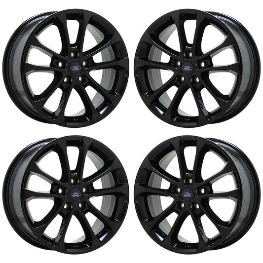 17" Ford Fusion Lincoln MKZ Gloss Black wheels rims Factory OEM set 10205