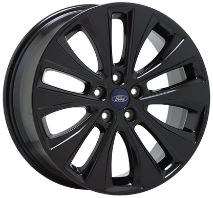 18" Ford Fusion Lincoln MKZ Gloss Black wheels rims Factory OEM set 10206