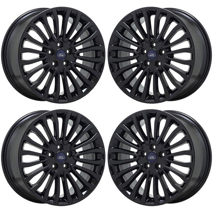 18" Ford Fusion Lincoln MKZ Black wheels rims Factory OEM set 10121 EXCHANGE