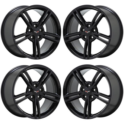 18x8.5" 19x10" Corvette C6 Black wheels rims Factory OEM 5340 5343 EXCHANGE