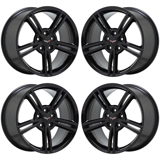 18x8.5" 19x10" Corvette C6 Black wheels rims Factory OEM 5340 5343 EXCHANGE