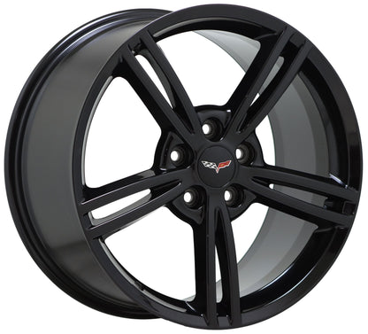18x8.5" 19x10" Corvette C6 Black wheels rims Factory OEM 5340 5343 EXCHANGE