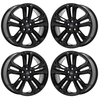 20" Ford Edge Lincoln MKX Gloss Black wheels rims Factory OEM set 10047 EXCHANGE