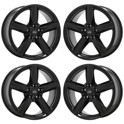 18" Ford Explorer Gloss Black wheels rims Factory OEM set 10059 EXCHANGE