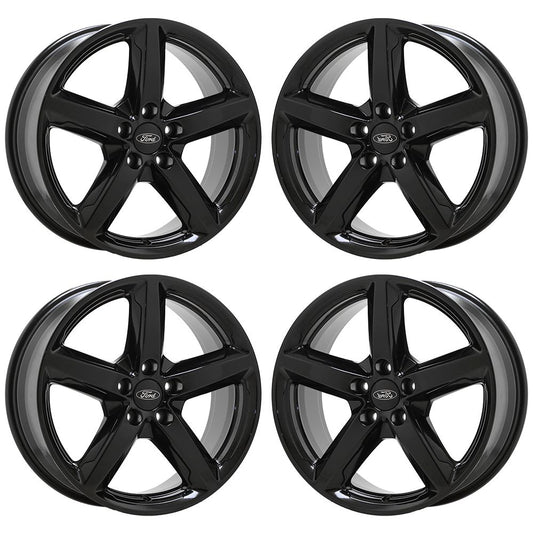 18" Ford Explorer Gloss Black wheels rims Factory OEM set 10059 EXCHANGE