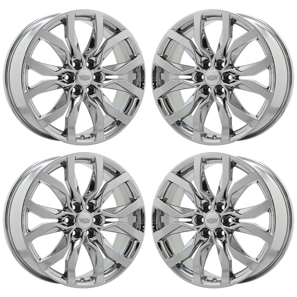 20" Cadillac XT5 XT6 Sport Bright Chrome wheels rims OEM set 4870 EXCHANGE