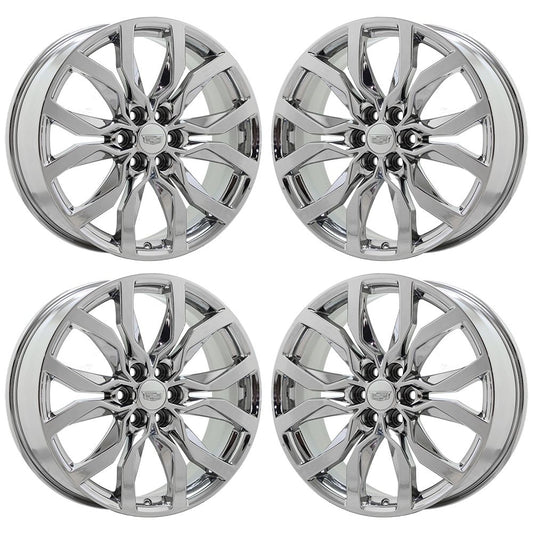 20" Cadillac XT5 XT6 Sport Bright Chrome wheels rims Factory OEM set 4870