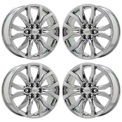 20" Cadillac XT5 XT6 Sport Bright Chrome wheels rims Factory OEM set 4870