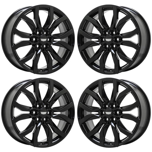 20" Cadillac XT5 XT6 Sport Gloss Black wheels rims Factory OEM set 4870 EXCHANGE