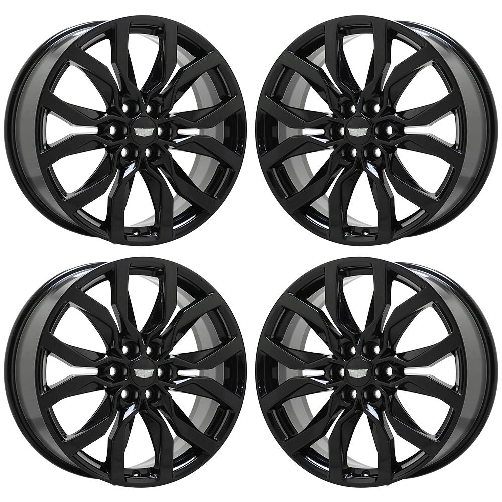 20" Cadillac XT5 XT6 Sport Gloss Black wheels rims Factory OEM set 4870