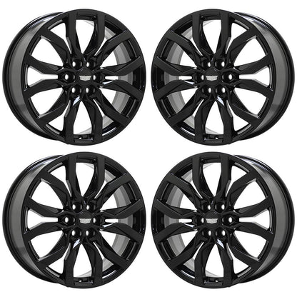 20" Cadillac XT5 XT6 Sport Gloss Black wheels rims Factory OEM set 4870