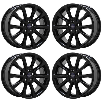 17" Ford Fusion Gloss Black wheels rims Factory OEM set 10119 EXCHANGE