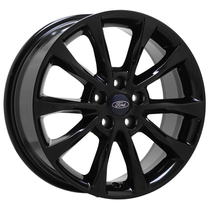 17" Ford Fusion Gloss Black wheels rims Factory OEM set 10119 EXCHANGE