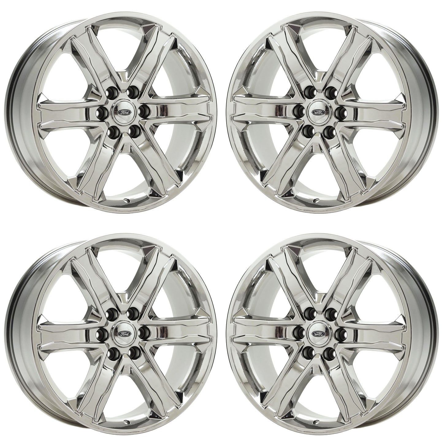 22" Ford Expedition Bright Chrome wheels rims Factory OEM set 10200 EXCHANGE