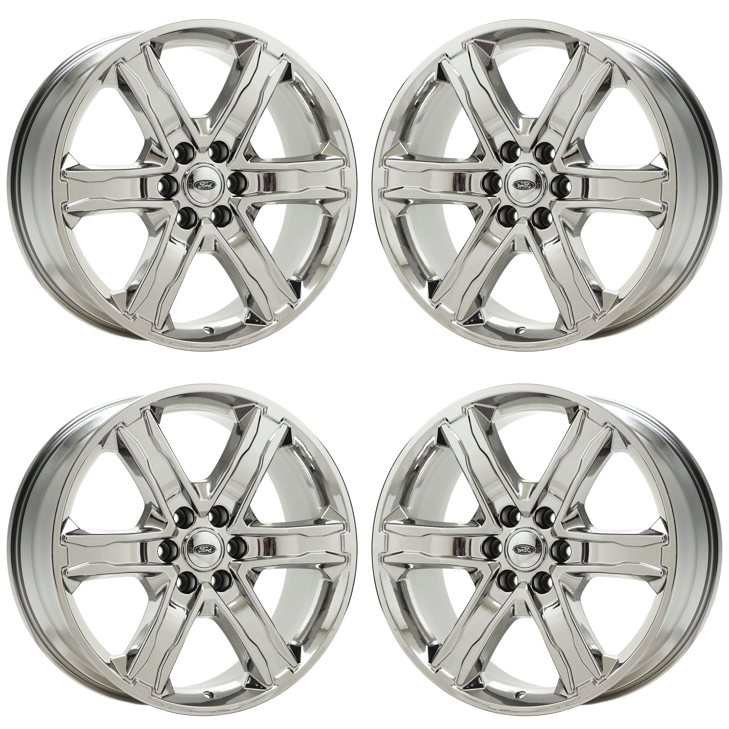 22" Ford Expedition Bright Chrome wheels rims Factory OEM set 10200 EXCHANGE