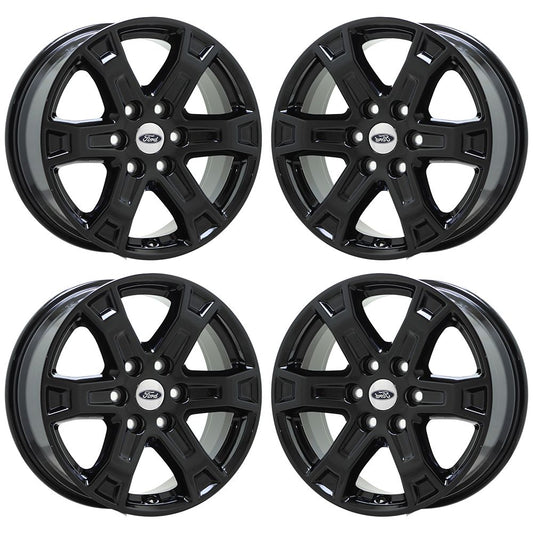 18" Ford F150 Truck Gloss Black wheels rims Factory OEM set 4 10343