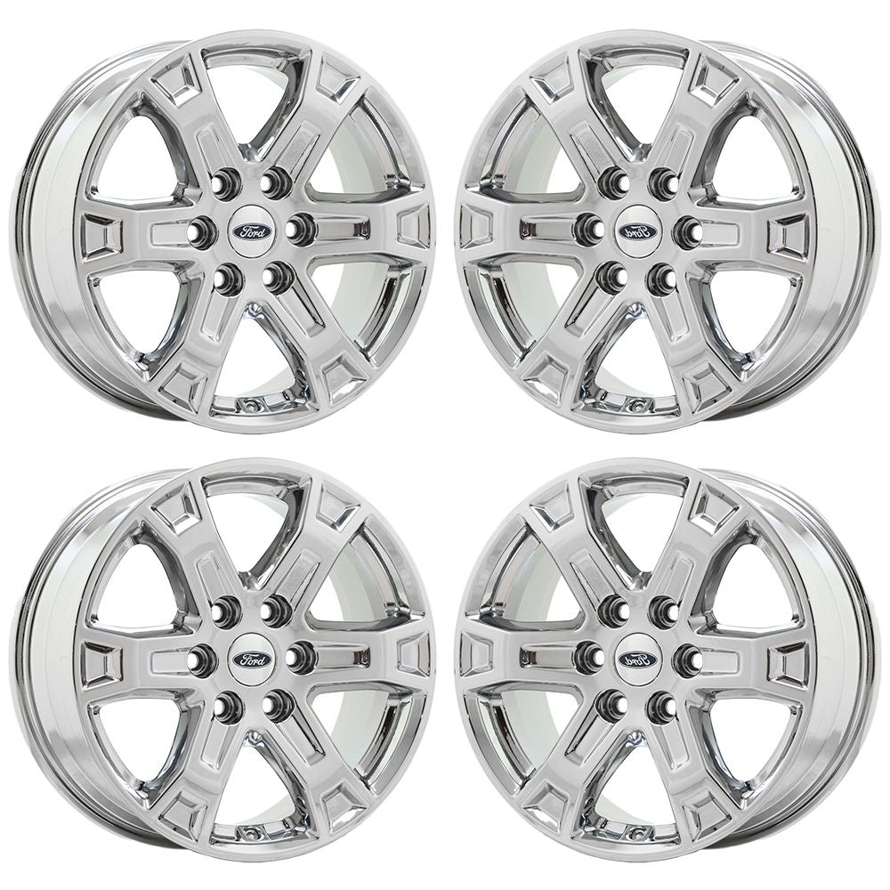 18" Ford F150 Truck Bright Chrome wheels rims Factory OEM set 4 10343