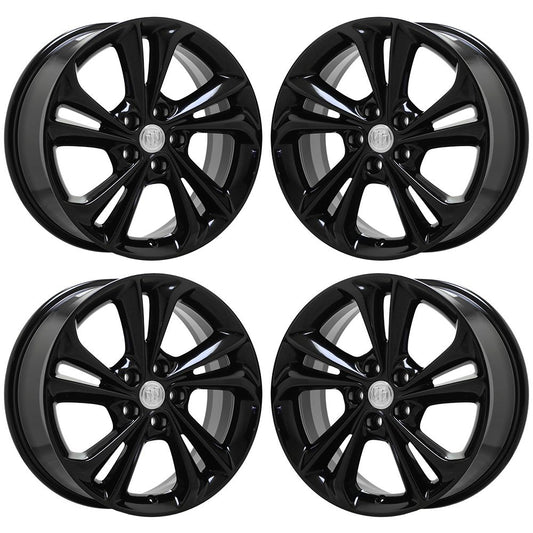 18" Buick Encore GX Gloss Black wheels rims Factory OEM set 14005 14006