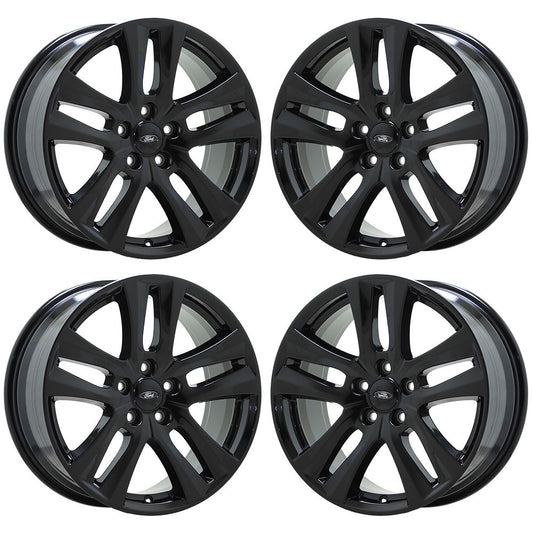 18" Ford Explorer Gloss Black wheels rims Factory OEM set 10182 EXCHANGE
