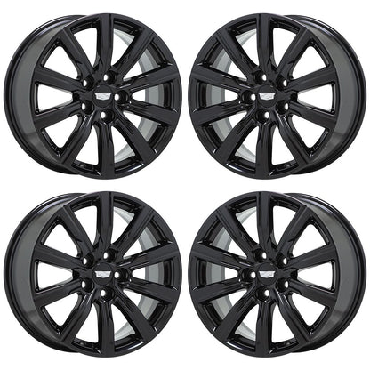 18" Cadillac XT4 Gloss Black wheels rims Factory OEM set 4820