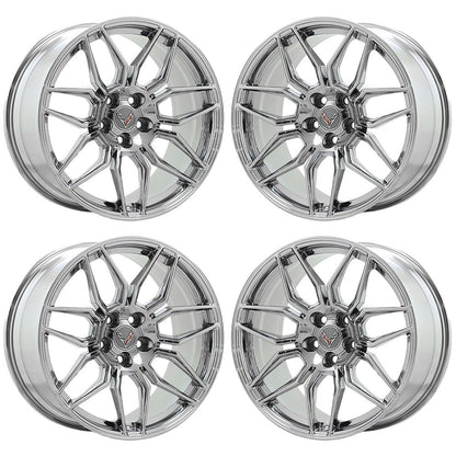 20" 21" Corvette C8 Bright Bright Chrome wheels Factory 95580 95581 EXCHANGE