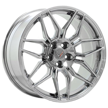 20" 21" Corvette C8 Bright Bright Chrome wheels Factory 95580 95581 EXCHANGE