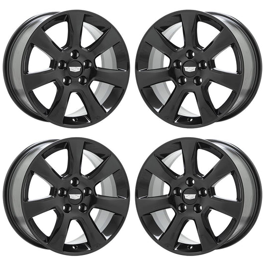 17" Cadillac ATS Sedan Gloss Black wheels rims Factory OEM set - 4702 4703