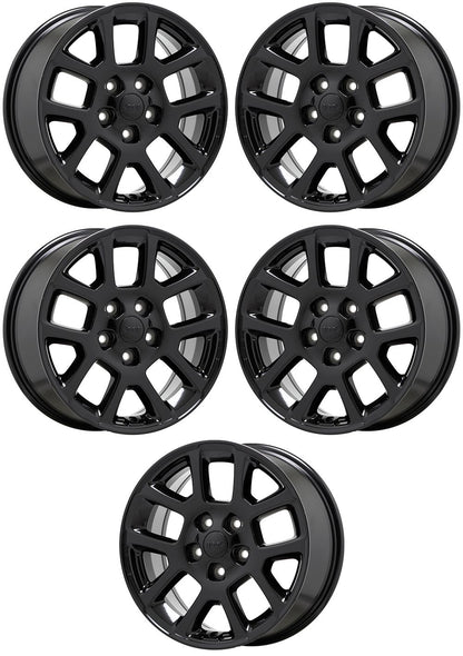 18" Jeep Gladiator Wrangler Gloss Black wheels Factory OEM set 5 9241 EXCHANGE