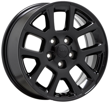 18" Jeep Gladiator Wrangler Gloss Black wheels rims Factory OEM set5 9241