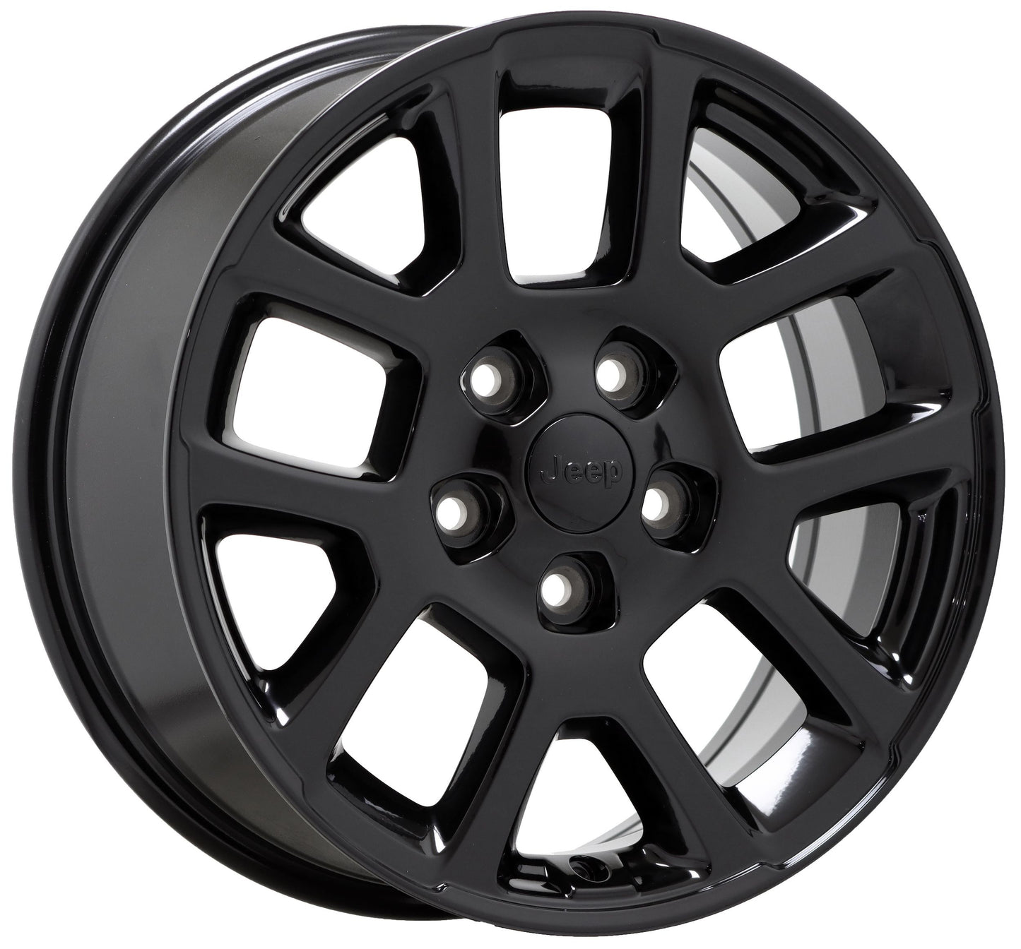 18" Jeep Gladiator Wrangler Gloss Black wheels Factory OEM set 5 9241 EXCHANGE