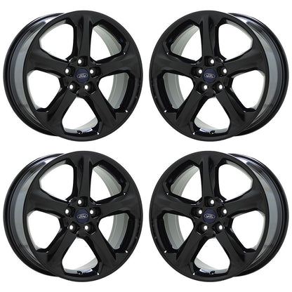 18" Ford Fusion Gloss Black wheels rims Factory OEM set 3959