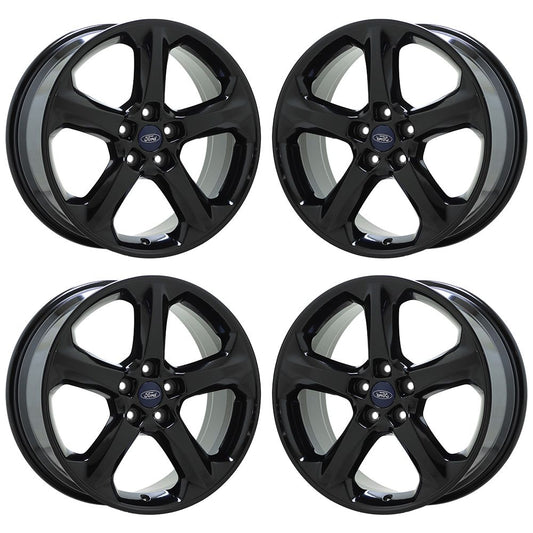 18" Ford Fusion Gloss Black wheels rims Factory OEM set 3959