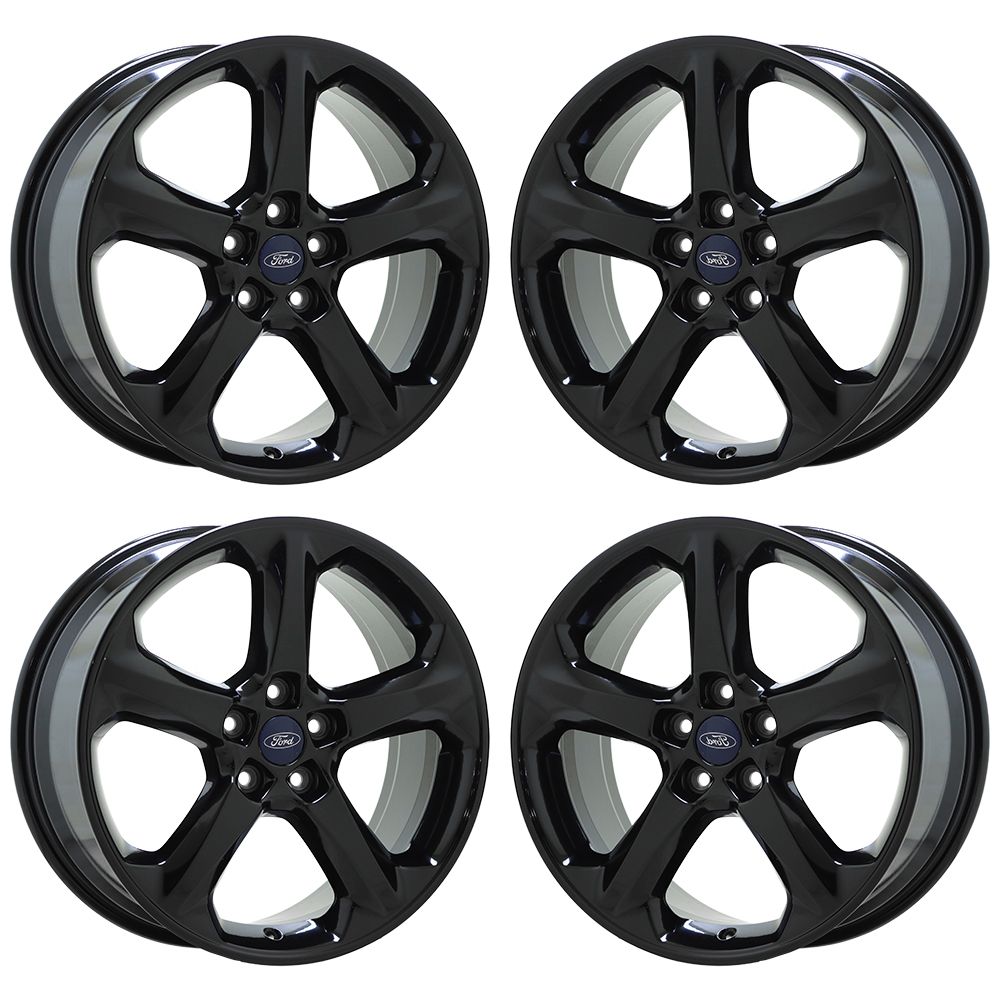 18" Ford Fusion Gloss Black wheels rims Factory OEM set 3959 EXCHANGE