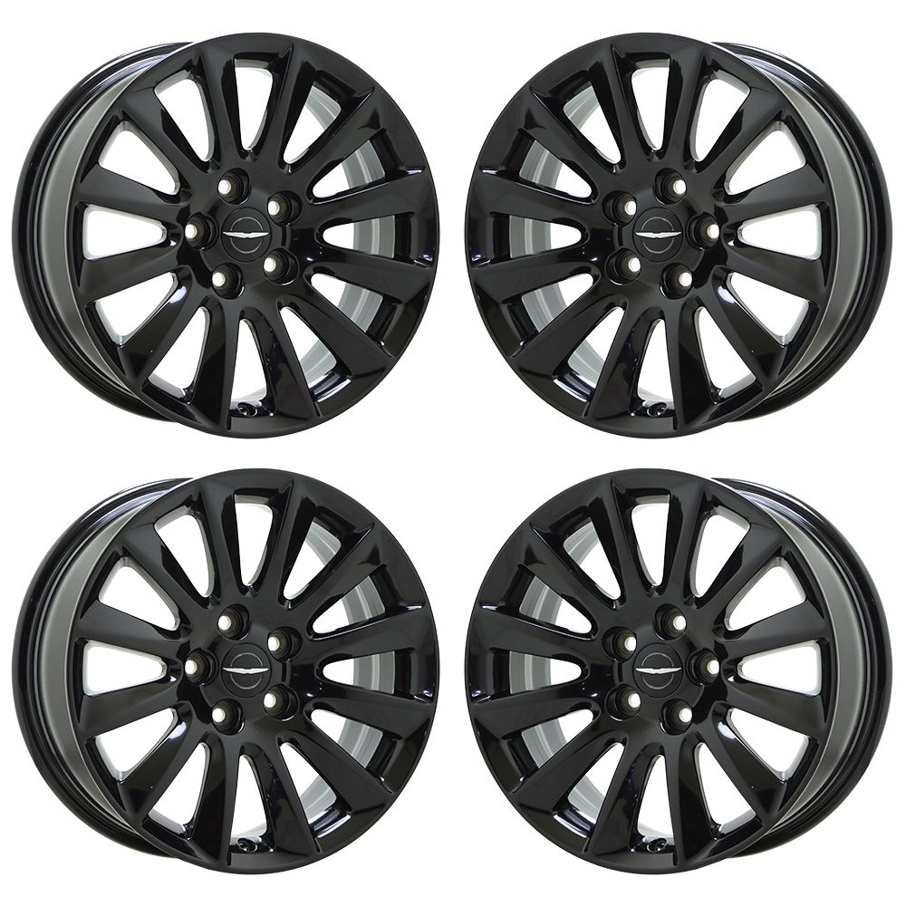 17" Chrysler 300 RWD Gloss Black wheels rims Factory OEM 2011-2022 set 2417