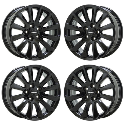 17" Chrysler 300 RWD Gloss Black wheels rims Factory OEM 2011-2022 set 2417