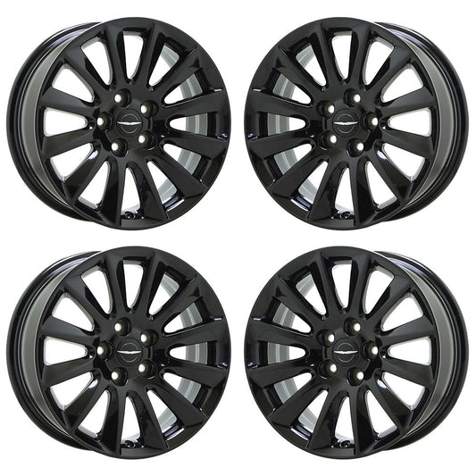 17" Chrysler 300 RWD Gloss Black wheels rims Factory OEM 2011-2022 set 2417